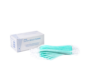 Маска захисна Medicom Safe + Mask Economy із вушними петлями, зелена (50 шт.)