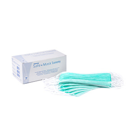 Маска захисна Medicom Safe + Mask Economy із вушними петлями, зелена (50 шт.)