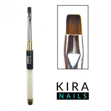 Пензель для гелю Kira Nails Gel flat 4 (Nylon)