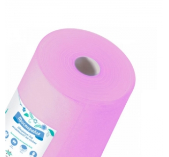 Простынь одноразовая Doily лиловая в рулоне 0,6х100 м