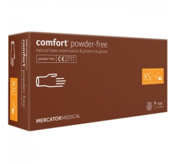 Рукавички латексні MERCATOR Comfort Powder-Free WHITE неопудрені, розмір XS, 100 шт