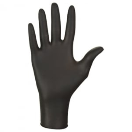 Рукавички нітрилові Mercator Nitrylex BLACK неопудрені, розмір XL, 100 шт