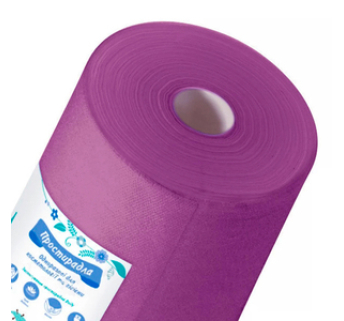 Простирадло одноразове Panni Mlada пурпурна в рулоні 0,8х100 м