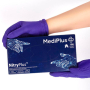 Рукавички нітрилові MEDIPLUS NitryPlus Violet неопудрені, розмір М, 100 шт