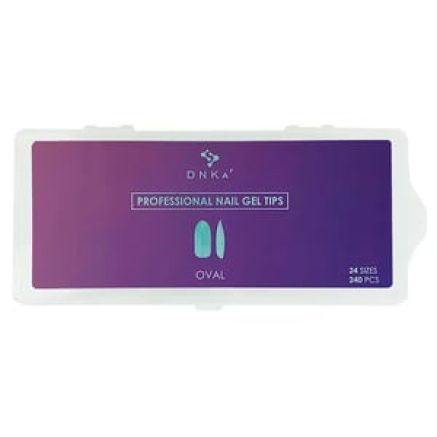 Тіпси гелеві для нарощування нігтів DNKa Professional Nail Gel Tips Oval 240 шт