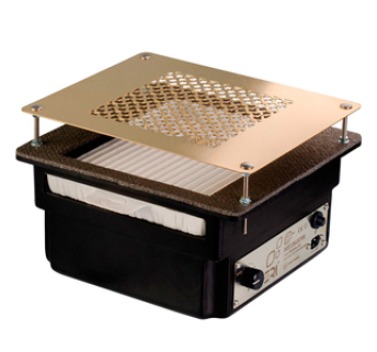 Вытяжка для встраиваемого маникюра Teri Turbo черная (сетка золото), 90 Вт