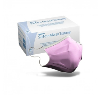Маска захисна Medicom Safe + Mask Economy з вушними петлями, рожева (50 шт)