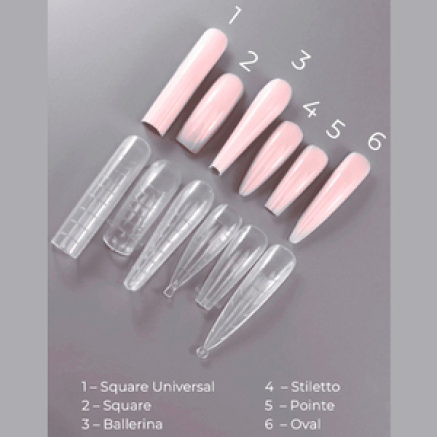Верхні форми типси Touch Stiletto, 120 шт
