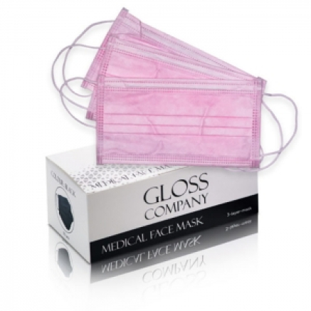 Medical Face Mask Gloss Рожева (50 шт)