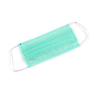 Маска захисна тришарова з вушними петлями, бірюзова 1 шт.