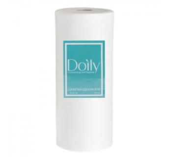 Салфетки в рулоне Doily 30х20см из спанлейса, сетка (100шт)