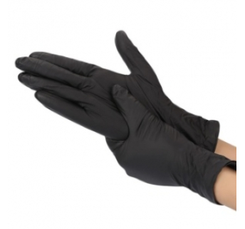Рукавички нітрилові SHANMEI BLACK неопудрені, розмір S, 70 шт