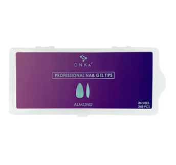 Тіпси гелеві для нарощування нігтів DNKa Professional Nail Gel Tips Almond 240 шт