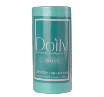 Салфетки в рулоне Doily INFINITY 20х20см из спанлейса, мятные (100шт)
