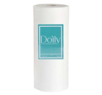 Салфетки в рулоне Doily 30х40см из спанлейса, сетка (100шт)