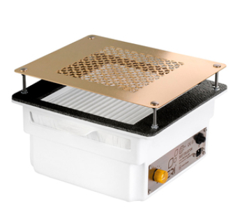 Вытяжка для встраиваемого маникюра Teri Turbo белая (сетка золото), 90 Вт