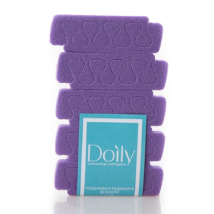 Розділювачі для педикюру Doily з поліпропілену, фіолетові (5 пар)