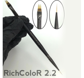 Кисть для дизайна двусторонняя омбрэ/тонкая RichСolor №2.2, нейлон