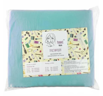 Простирадло одноразове Panni Mlada мятне в пачці 0,8х2 м (20 шт)