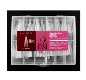 Верхні форми для нарощування нігтів Steffani Nail Patch Almond 120 шт., мигдаль