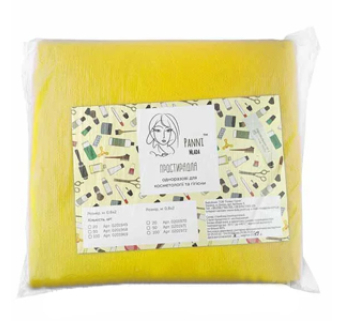 Простирадло одноразове Panni Mlada жовте в пачці 0,8х2 м (20 шт)