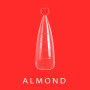 Верхні форми для нарощування нігтів ROKS Almond 120 шт., мигдаль
