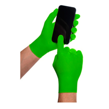Рукавички нітрилові MERCATOR gogrip green, розмір XL, 50 шт