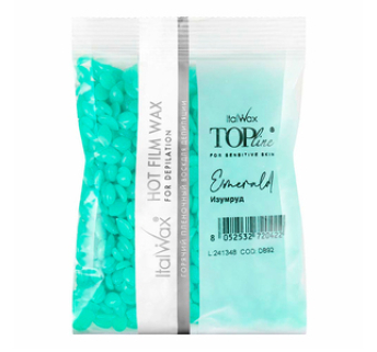 Воск для депиляции в гранулах TOPline Изумруд ItalWax, 100 г