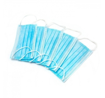 Маска медична QIANSHENG із вушними петлями, блакитна (1 шт)