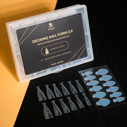 Верхні форми для нарощування нігтів FOX Decking Nail form, Мигдаль