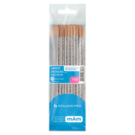 DWC-20-150 Сменные файлы Сталекс papmAm (мягкое основание) на деревянной основе SMART 20 150 грит (10 шт)