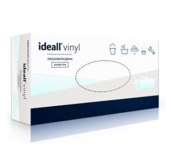 Рукавички вінілові MERCATOR Ideall Vinyl неопудрені, розмір XS, 100 шт