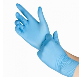 Рукавички нітрилові SHANMEI BLUE неопудрені, розмір M, 70 шт