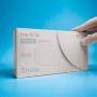 Рукавички MediOk Snow Білі, неопудрені, текстуровані, розмір M, 100 шт