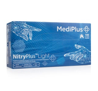 Перчатки нитриловые MEDIPLUS NitryPlus Light BLUE неопудренные, размер XS, 100 шт
