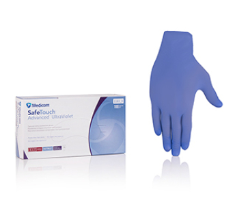 Нітрилові рукавички неопудрені Medicom SafeTouch Advanced UltraViolet, розмір L, 100 шт