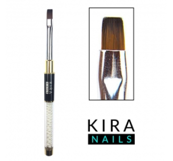 Пензель для гелю Kira Nails Gel flat 6 (Nylon)