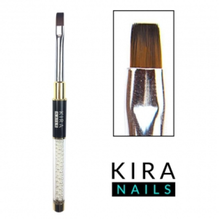 Пензель для гелю Kira Nails Gel flat 6 (Nylon)