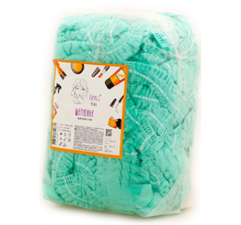 Шапочки медичні на подвійній гумці Panni Mlada зі спанбонду, м'ятні (100 шт)