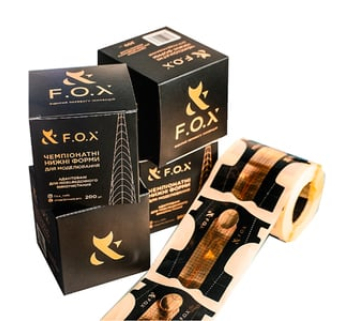 Форми для моделювання F.O.X Champ Nail Form Чемпіонатні, 200 шт.