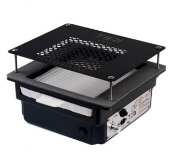 Вытяжка для маникюра встраиваемая Teri Turbo 2021 чёрная (сетка чёрная), 90 Вт