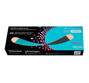 DWCMix-22-180/240 Сменные двусторонние файлы Сталекс papmAm Mix на деревянной основе 180/240 грит (25 шт)