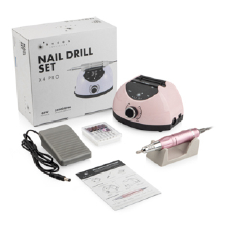 Фрезер для манікюру Bucos Nail Drill X4 PRO SMOOTH PINK 65 Ватт, 35 000 об/хв.