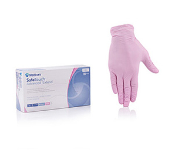 Нитриловые перчатки неопудренные Medicom SafeTouch Extend Pink, размер S, 100 шт