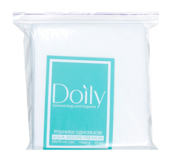 Рушники одноразові в пачці AQUA Absorb Doily 40х70см із целюлози (20шт)