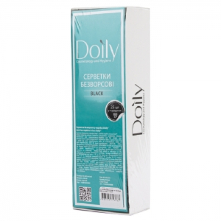Серветки безворсові в коробці Doily 4,5х6,5см, чорні (425шт)