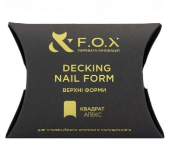 Верхні форми для нарощування нігтів FOX, квадрат апекс