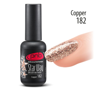Гель-лак PNB "Star Way", Copper 182, 8 мл