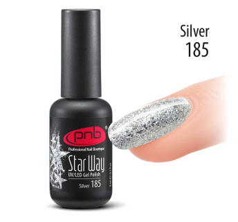 Гель-лак PNB "Star Way", Silver 185, 8 мл