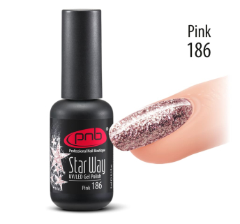 Гель-лак PNB "Star Way", Pink 186, 8 мл